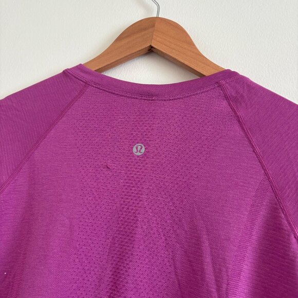 Lululemon Athletic Swiftly Tech Short Sleeve Shirt 2.0 Magenta Women’s Size 14 - Picture 5 of 6